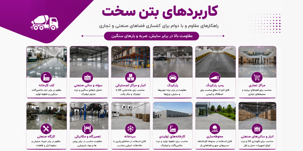 آشنایی با کاربردهای بتن سخت