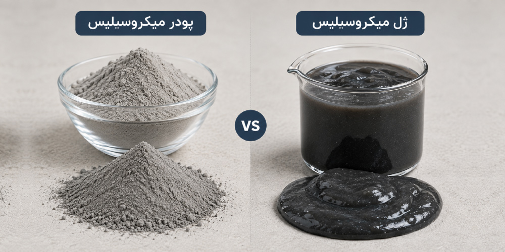 تفاوت ژل و پودر میکروسیلیس